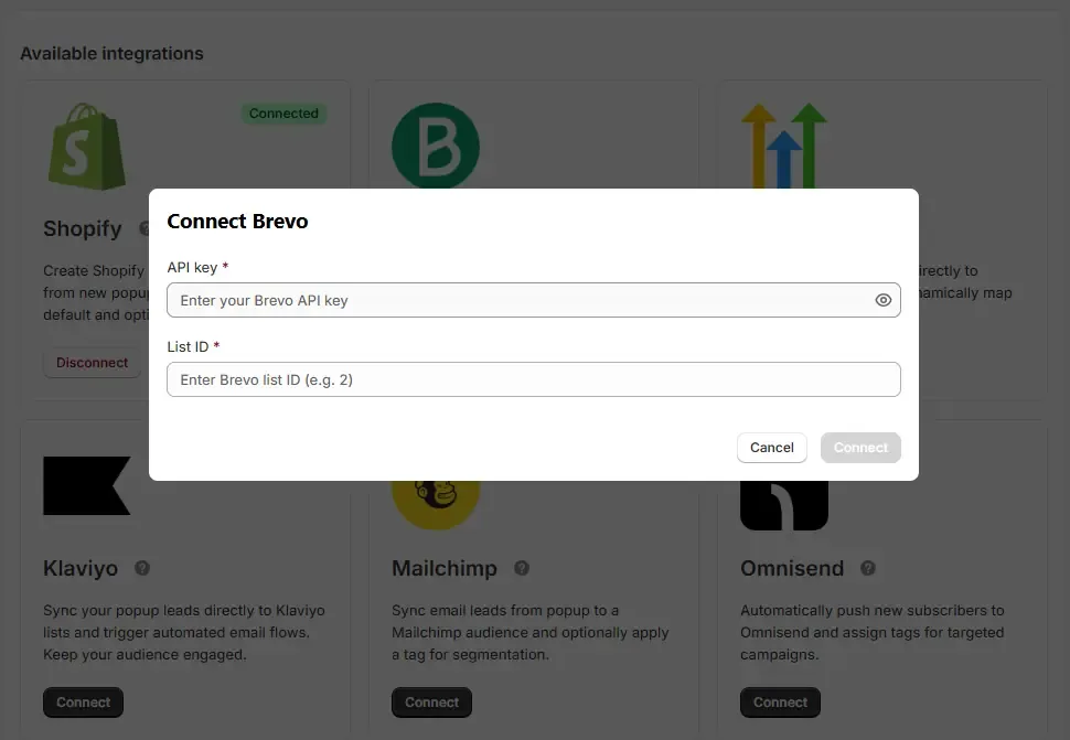 Click on connect